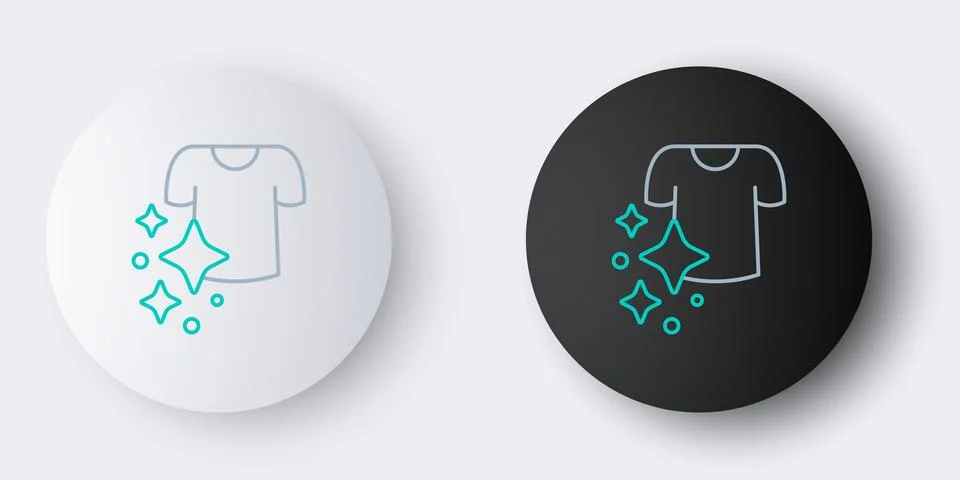 Line Drying clothes icon isolated on grey background. Clean shirt. Wash clo.. Stock Illustration