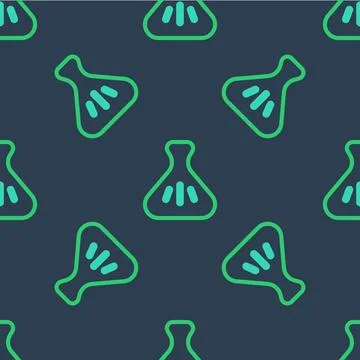 Line Dumpling icon isolated seamless pattern on blue background. Traditional Stock Illustration