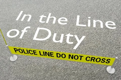 In the Line of Duty concept Stock Illustration