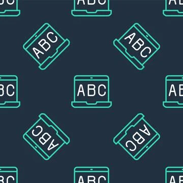 Line E-learning of different foreign languages icon isolated seamless pattern on Stock Illustration