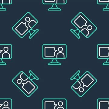 Line E-learning of different foreign languages icon isolated seamless pattern on Stock Illustration