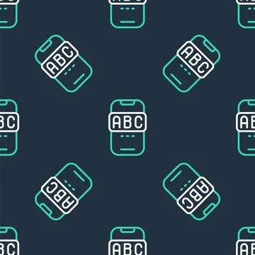 Line E-learning of different foreign languages through the mobile applicati.. Stock Illustration