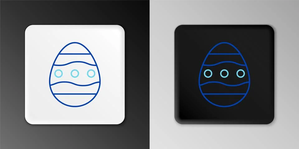 Line Easter egg icon isolated on grey background. Happy Easter. Colorful outline Stock Illustration