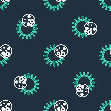 Line Eclipse of the sun icon isolated seamless pattern on black background Stock Illustration