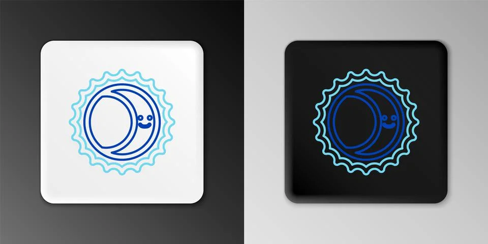 Line Eclipse of the sun icon isolated on grey background. Total sonar eclipse Ilustração Stock