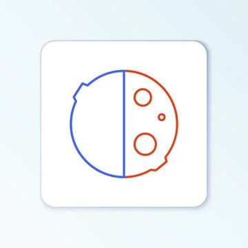 Line Eclipse of the sun icon isolated on white background. Total sonar eclips Stock Illustration