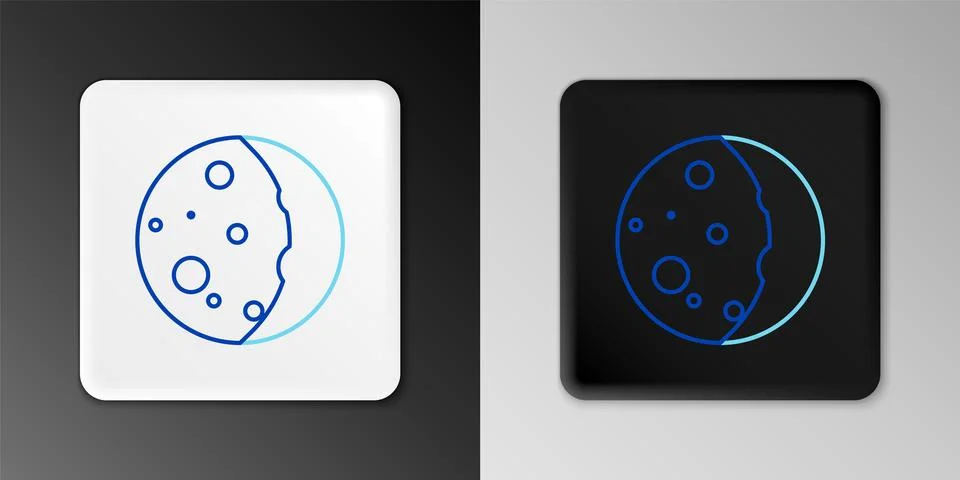 Line Eclipse of the sun icon isolated on grey background. Total sonar eclipse Ilustração Stock