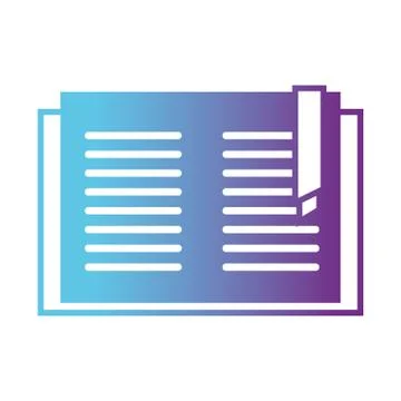 Line education book object to learn and study Ilustración de archivo
