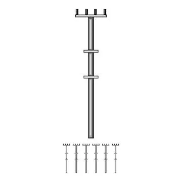 Line electric pylon cartoon vector graphic Stock Illustration