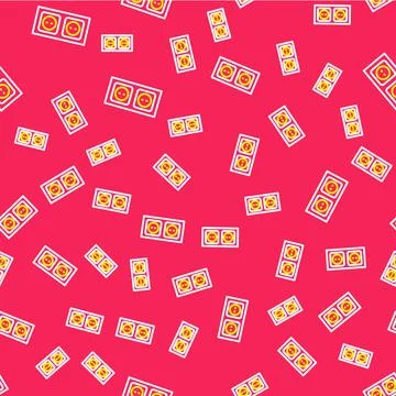 Line Electrical outlet icon isolated seamless pattern on red background. Power Stock Illustration