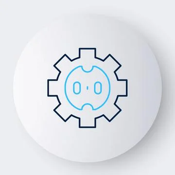 Line Electrical outlet icon isolated on white background. Power socket. Rosette Stock Illustration