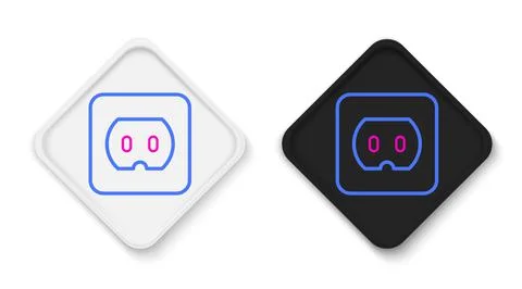 Line Electrical outlet icon isolated on white background. Power socket. Rosette Stock Illustration