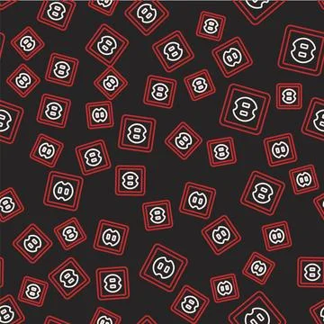 Line Electrical outlet icon isolated seamless pattern on black background. Power 스톡 일러스트