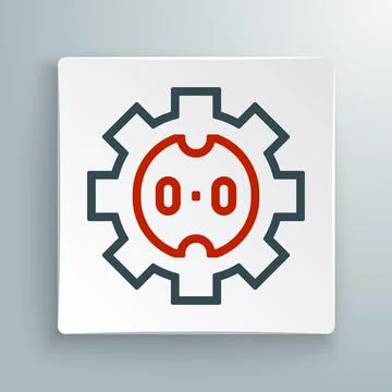 Line Electrical outlet icon isolated on white background. Power socket. Rosette Stock Illustration