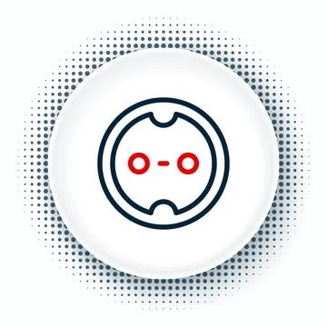 Line Electrical outlet icon isolated on white background. Power socket. Ros.. Stock Illustration