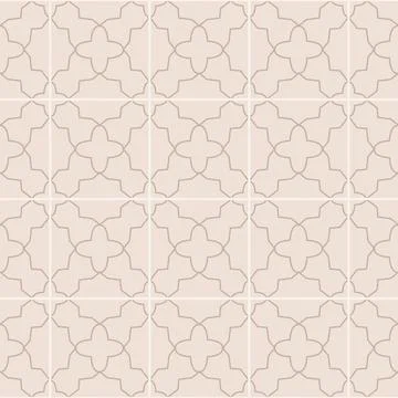 Line elegant simple geometric tile seamless pattern. Thin outline ornamental Stock Illustration