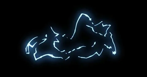 Line elements with glow effect. Stock Illustration