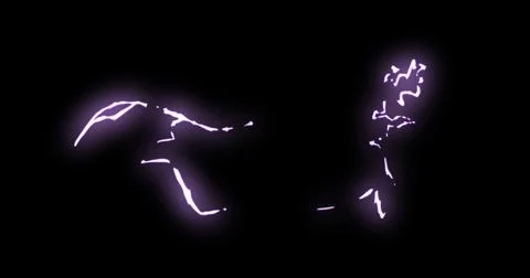 Line elements with glow effect. Stock Illustration