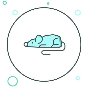 Line Experimental mouse icon isolated on white background. Colorful outline.. Stock Illustration