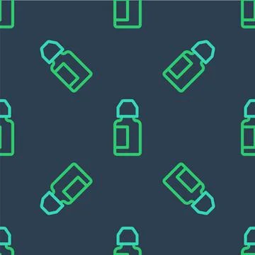 Line Eye drop bottle icon isolated seamless pattern on blue background. Vector Stock Illustration