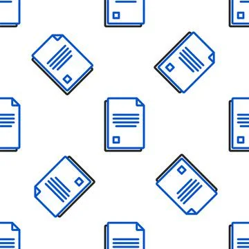 Line File document icon isolated seamless pattern on white background. Checklist Stock Illustration