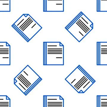 Line File document icon isolated seamless pattern on white background. Checklist Stock Illustration