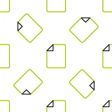 Line File document icon isolated seamless pattern on white background. Checklist Illustrazione stock