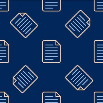 Line File document icon isolated seamless pattern on blue background. Checklist イラスト素材