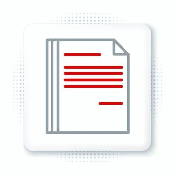 Line File document icon isolated on white background. Checklist icon. Business Stock Illustration