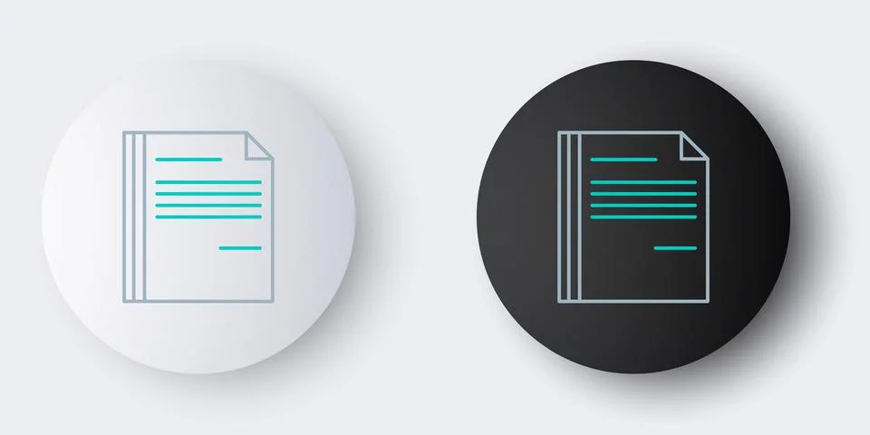 Line File document icon isolated on grey background. Checklist icon. Busine.. 스톡 일러스트