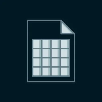 Line File document icon isolated on black background. Checklist icon. Busin.. Stock Illustration