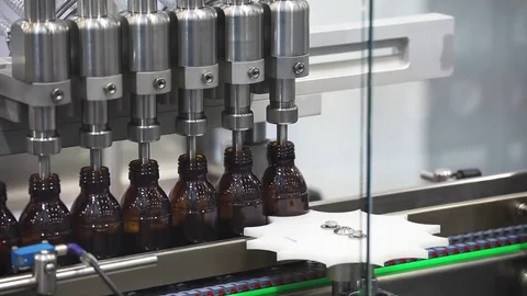 In-Line Filler machine Stock Footage 74112852