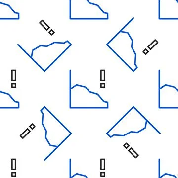 Line Financial growth decrease icon isolated seamless pattern on white Stock Illustration