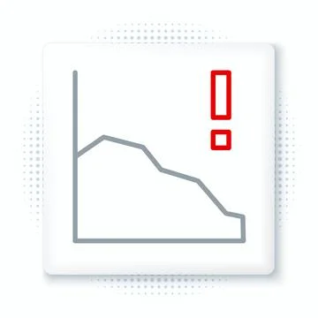 Line Financial growth decrease icon isolated on white background. Increasing Stock Illustration