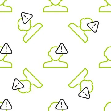 Line Finding a problem in psychology icon isolated seamless pattern on whit.. 스톡 일러스트