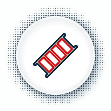 Line Fire escape icon isolated on white background. Pompier ladder. Fireman.. Stock Illustration