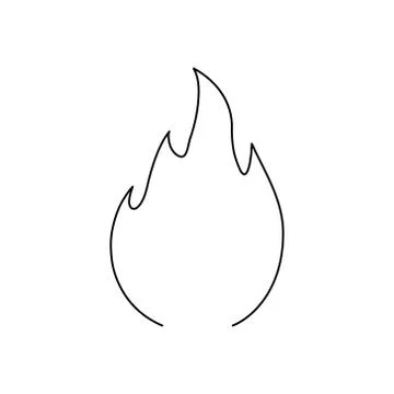 Line fire flame vector Stock Illustration