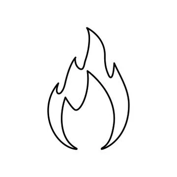 Line fire flame vector Stock Illustration