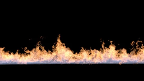Line of fire in slow motion isolated on black. Stock Footage 122218527