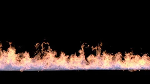Line of fire in slow motion isolated on black. Stock Footage 122218596