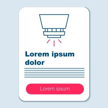 Line Fire sprinkler system icon isolated on grey background. Sprinkler, fire Stock Illustration
