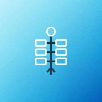 Line Firework icon isolated on blue background. Concept of fun party. Explosive Stock Illustration