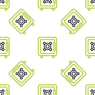 Line Firework icon isolated seamless pattern on white background. Concept of fun イラスト素材