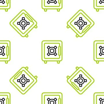 Line Firework icon isolated seamless pattern on white background. Concept of fun Illustrazione stock