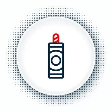 Line Firework icon isolated on white background. Concept of fun party. Explosive Stock Illustration