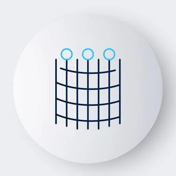 Line Fishing net pattern icon isolated on white background. Fishing tackle Illustrazione stock