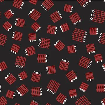 Line Fishing net pattern icon isolated seamless pattern on black background Stock Illustration