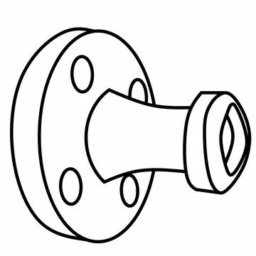 Line flange pipe vector illustration Illustrazione stock