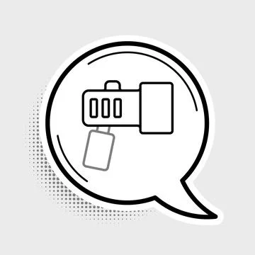 Line Flashlight for diver icon isolated on grey background. Diving underwater イラスト素材