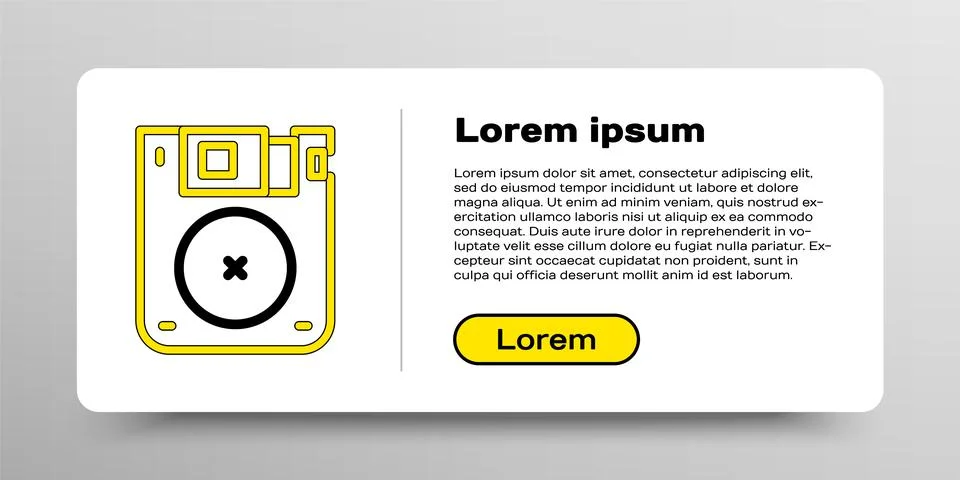 Line Floppy disk for computer data storage icon isolated on white backgroun.. Stock Illustration